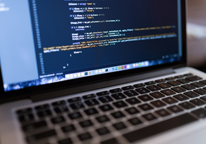 laptop with WordPress website build
